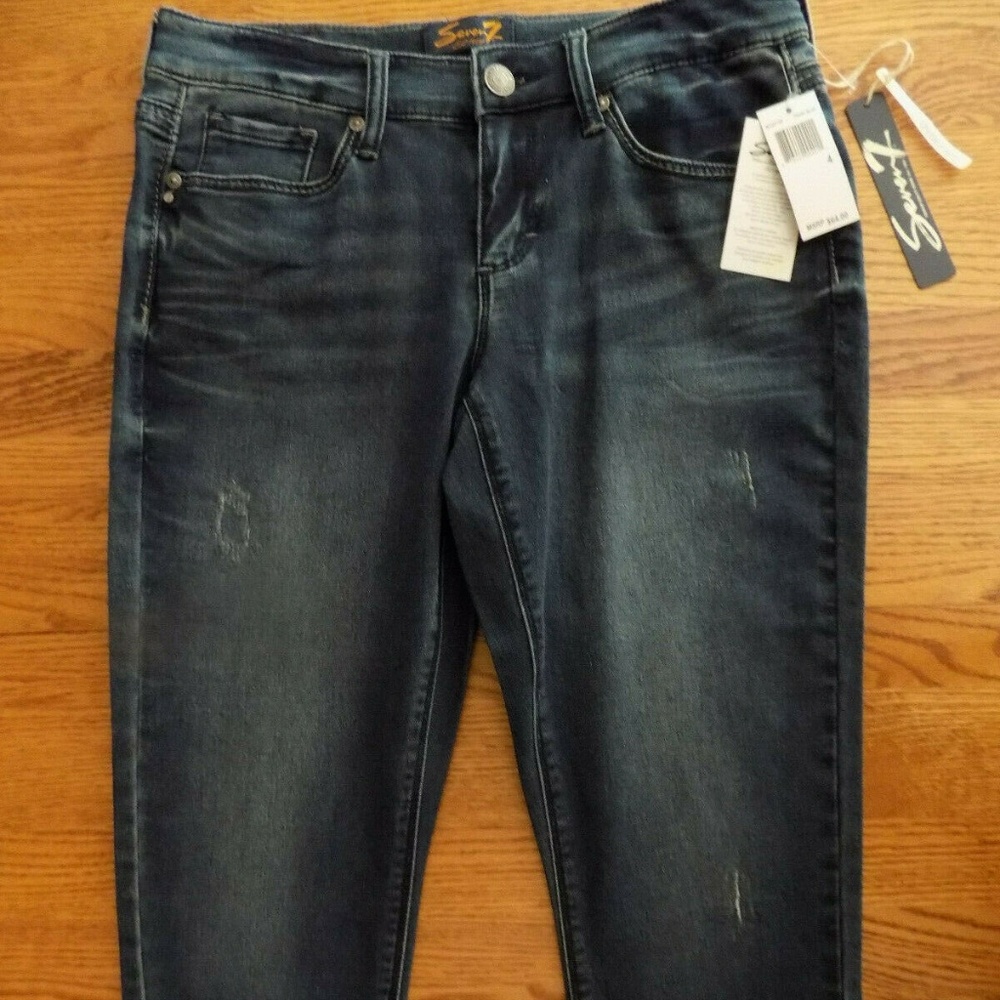 NEW* Women's Seven7 Girlfriend Style Cotton Blend Denim Crop Jeans Size 4